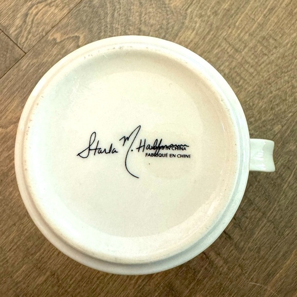 Anthropologie Starla M Halfmann Monogram Letter B Petal Palette Coffee Tea Mug - Picture 3 of 6